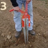 Ouverture du plantoir Photo : plantoir ouvert